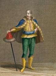 Um húngaro, prancha 76 da «Coleção de cem gravuras representando as diferentes nações do Levante» de Charles de Ferriol, gravada por Jean-Baptiste Haussard (ativo 1679-1749), 1707-08